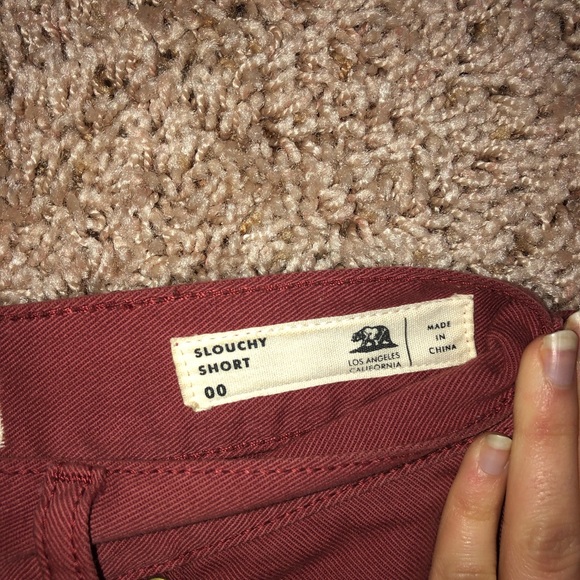 PacSun Denim Maroon Shorts - Picture 3 of 3